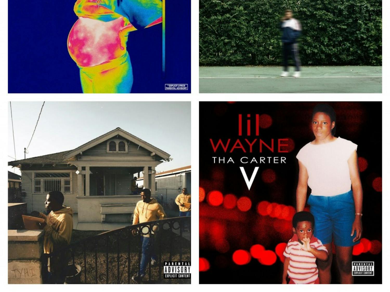 Collage consists of album covers from BROCKHAMPTON, Joey Purp, Reason and Lil Wayne.&nbsp;