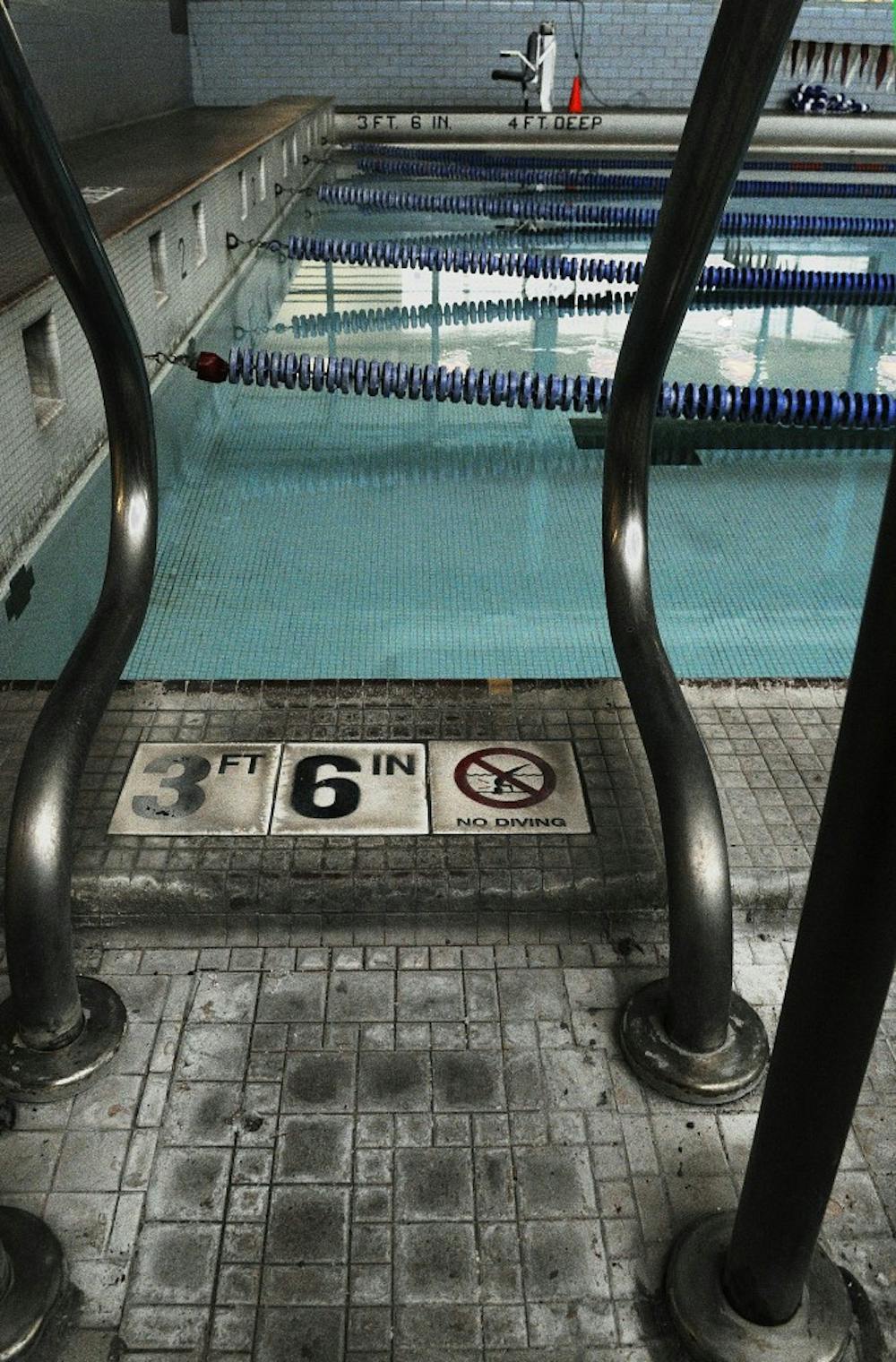 	Lifeguard Junior De La Cruz reported seeing a ghost at the doorway to the old swimming pool in Johnson Gym, pictured here. It is also rumored that a ghost haunts the Armond H. Seidler Natatorium Olympic Pool and its locker rooms.