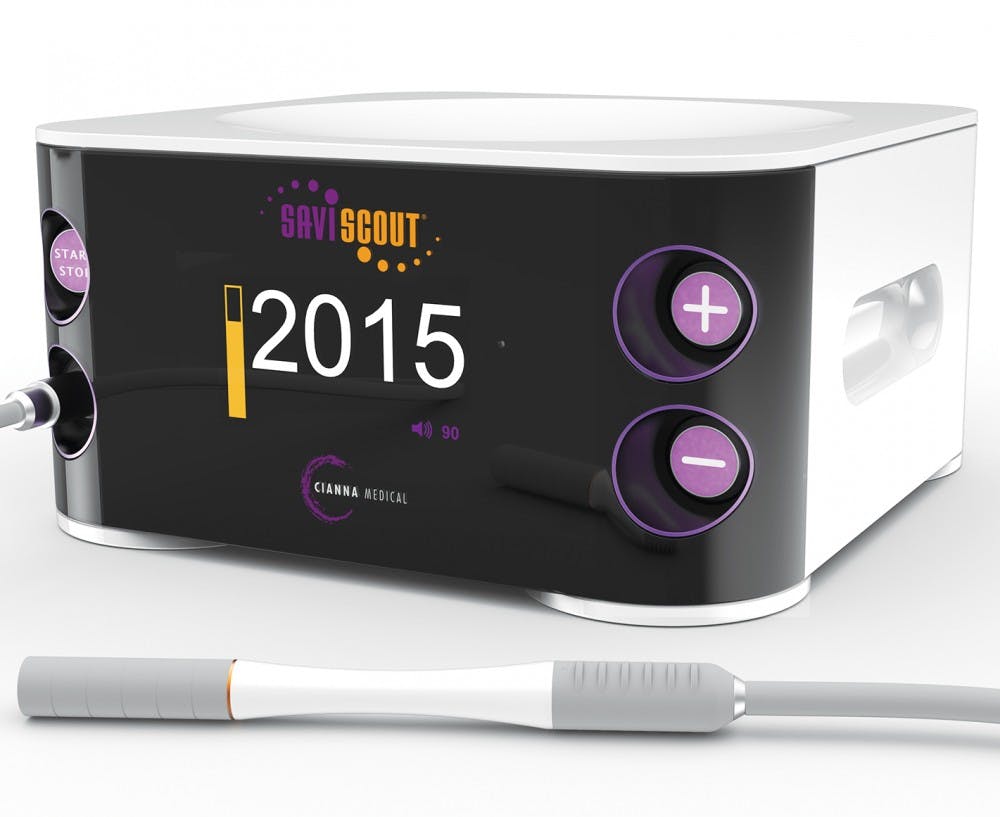 The Savi Scout is a tool used to detect breast cancer tissue by implementing a reflector that is used to locate tissue that needs to be removed.