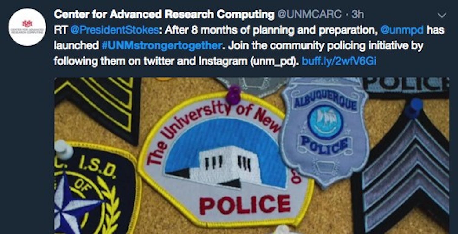 Screenshot from a tweet by the Center for Advanced Research Computing, image from KRQE 13.