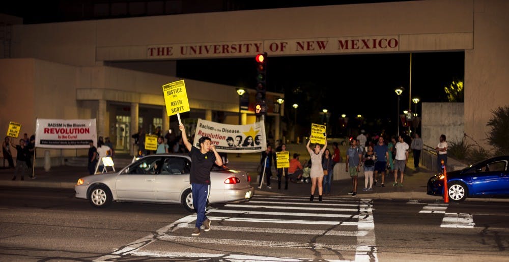Black Lives Matter protesters on Central Ave on September 22nd 2