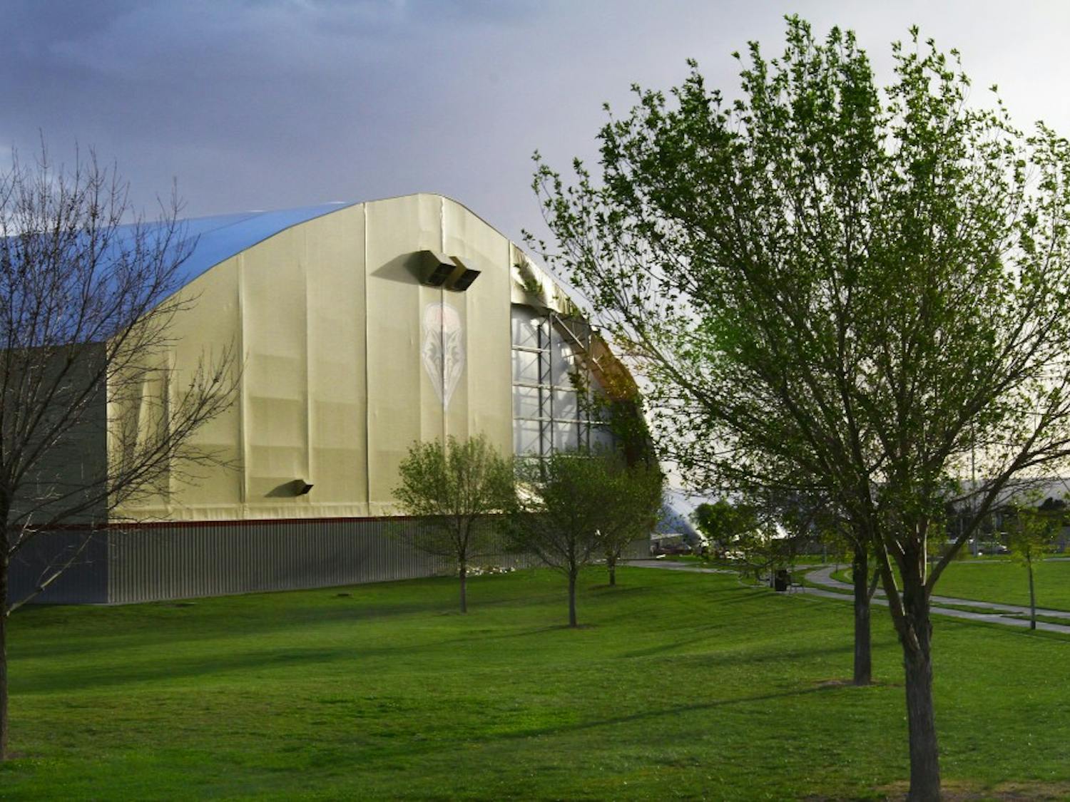 The UNM Football Indoor Practice Facility was torn during a wind storm on Thursday, reigniting discussion about the facility’s durability.