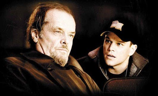 Jack Nicholson and Matt Damon in "The Departed"
