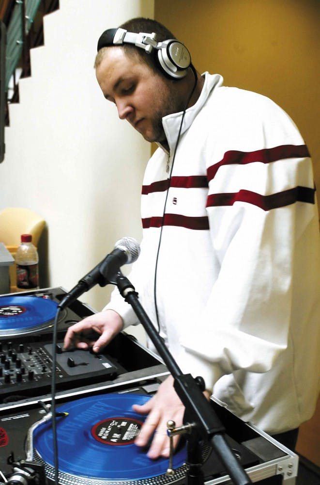 DJ Statik Selektah spins in the SUB at a promotional event for the video game "MLB 2K7." Movement Marketing is promoting the Electronic Arts game at 12 universities across the U.S. 