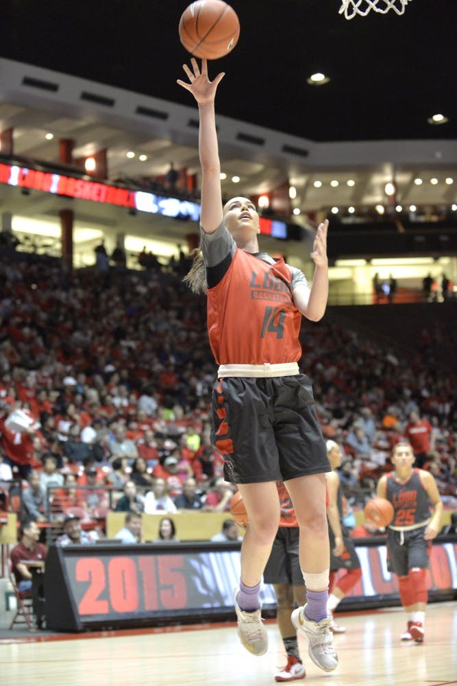 Freshman guard Jannon Otto reaches out for a lay up at WisePies Arena Friday, Oct. 16. Otto was appointed as preseason freshman of the year Wednesday morning.&nbsp;