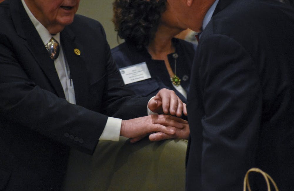 Handshakes at the Roundhouse