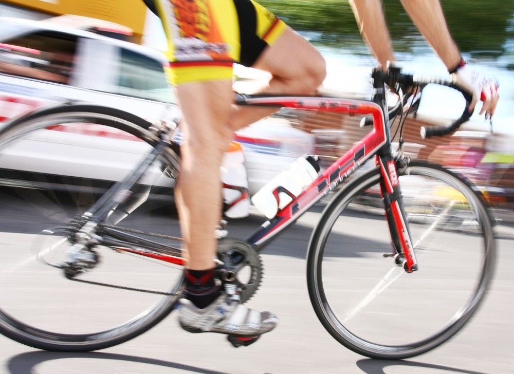 	Hundred of cyclists gathered for the second annual “Can You See Us Now?” bike ride Sunday. The event was organized to encourage bicycle safety. 