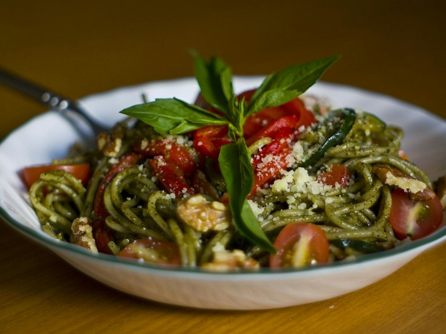 	Basil Pesto with Pasta and Summer Vegetables 