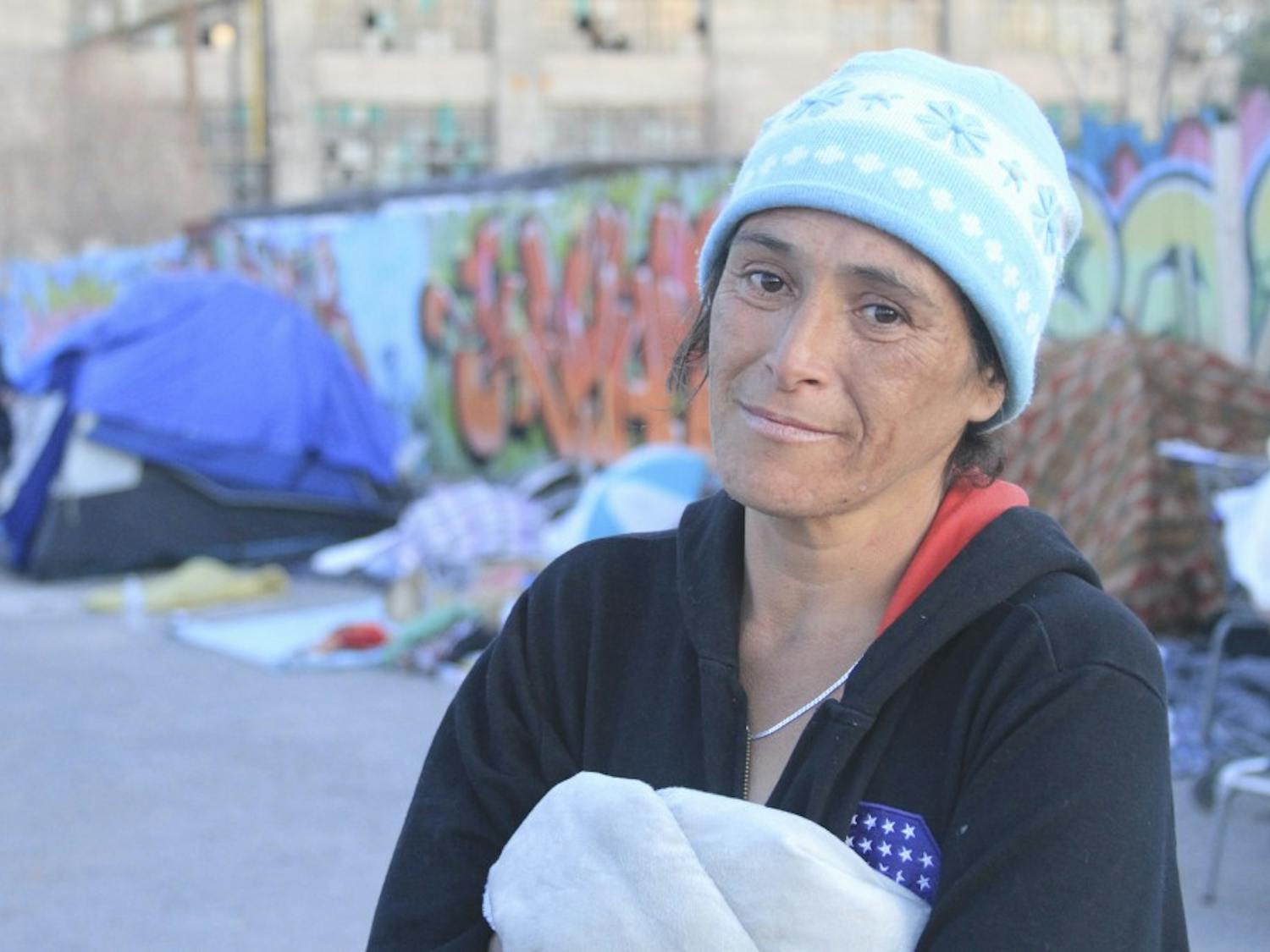 Kimberly Gallegos, also known as Wondercat, grew up in the Barelas neighborhood. She now lives in Camp Faith, located at Second Street and Santa Fe Avenue.