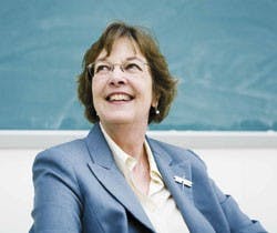 Vera Norwood, candidate for dean of the College of Arts and Sciences, waits for students to show up for their meeting with her Thursday in Dane Smith Hall.