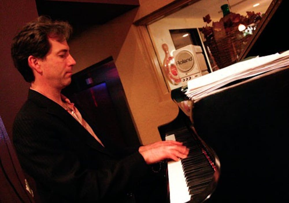 Jazz pianist Stu MacAskie performs at Scalo in Nob Hill on Friday.