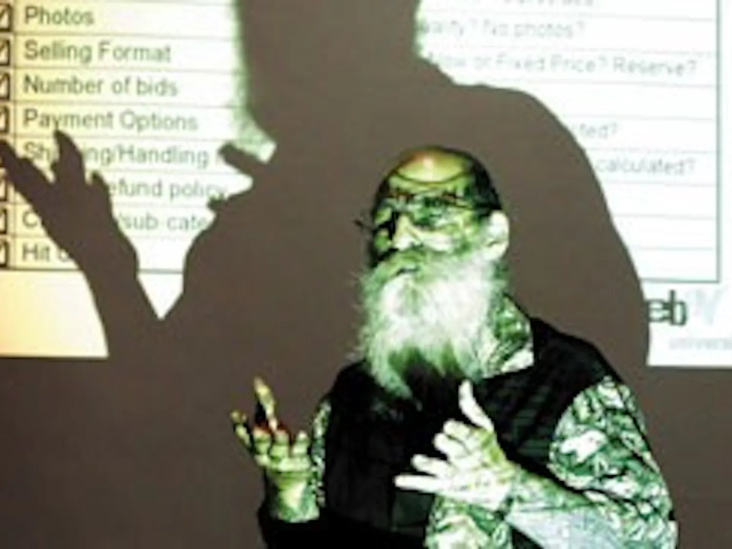 Jack Kaplan, an instructor for Continuing Education at UNM, gives a presentation called "Understanding Buying and Selling on eBay" at the Continuing Education Conference Center on Wednesday.