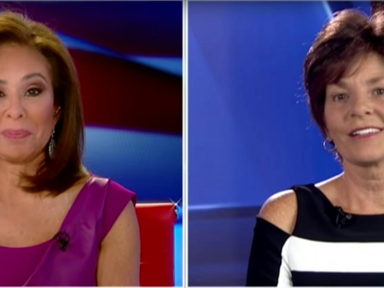 Screen grab of interview between Judge Jeanine Pirro and State Rep. Yvette Herrell on Fox News.
