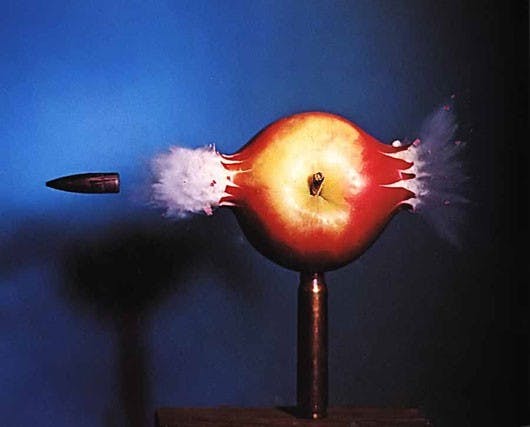 "Bullet Through Apple" by Harold Edgerton 