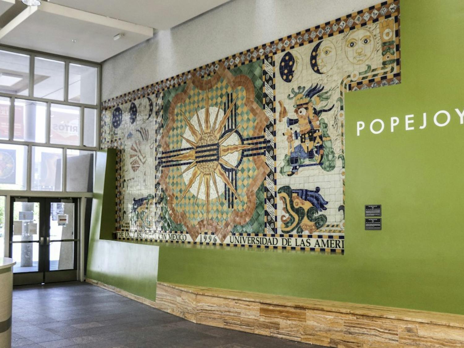 The "Culturas Del Sol" mural in Popejoy on the afternoon of April 22, 2018