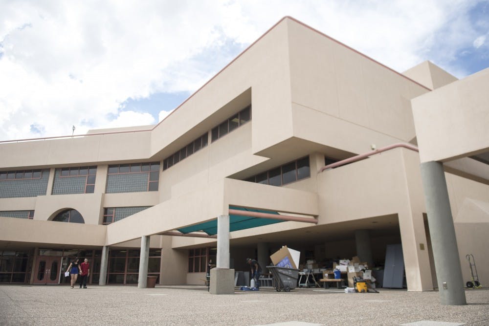 	Debris lay scattered outside the Electrical and Computer Engineering Building on Thursday. The UNM Physical Planning Department is still calculating the estimated cost of the damage to 50 buildings during the summer flooding. 