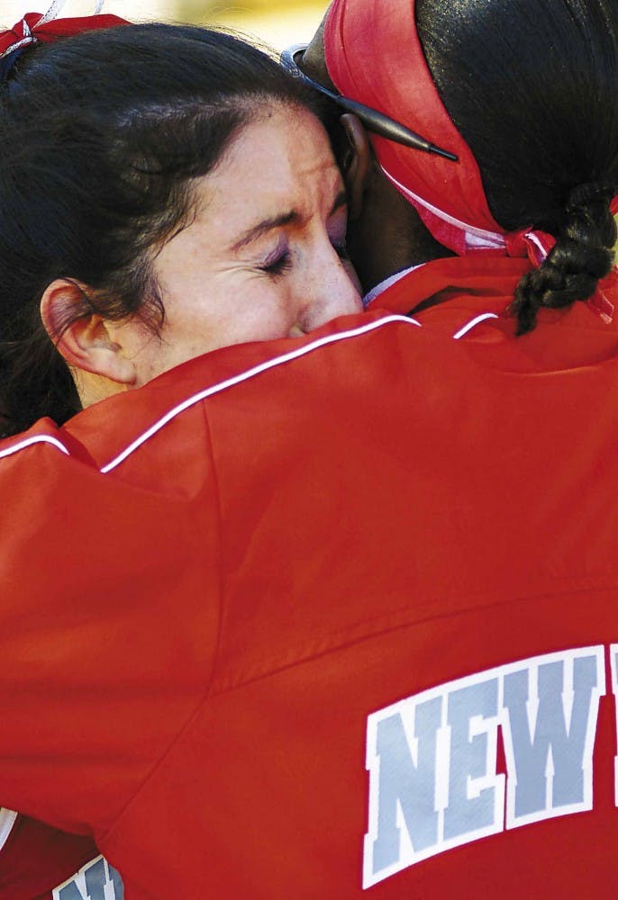 UNM cross country runner Leslie Luna cries after finishing 18th during the NCAA Mountain Regional at the UNM North Golf Course on Saturday.
