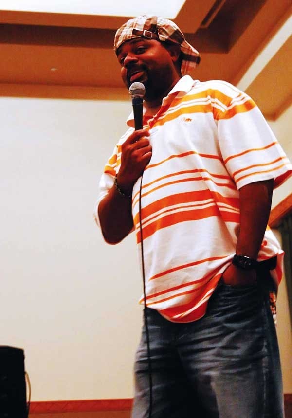 Comedian C-Dawg, of BET's "Comic View," performs in the SUB on Wednesday as part of a homecoming event.