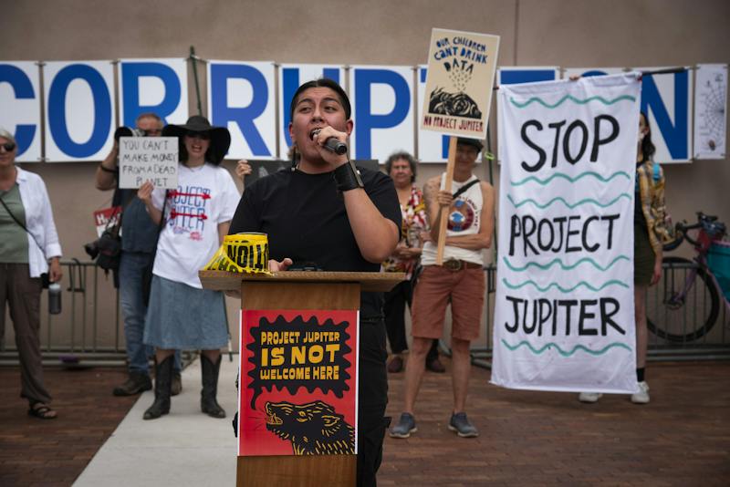 Protesters rally at NMED office over Project Jupiter air quality permit, secrecy