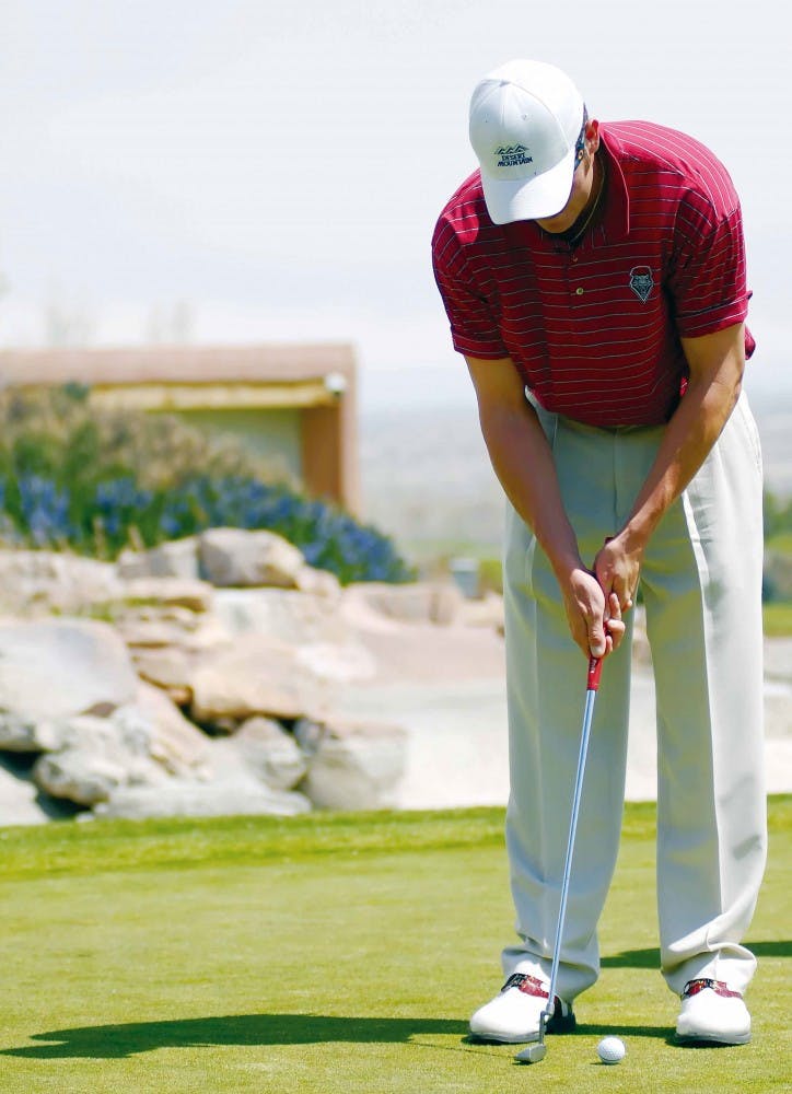 Charlie Beljan practices putting Friday at the Santa Ana Golf Club. 