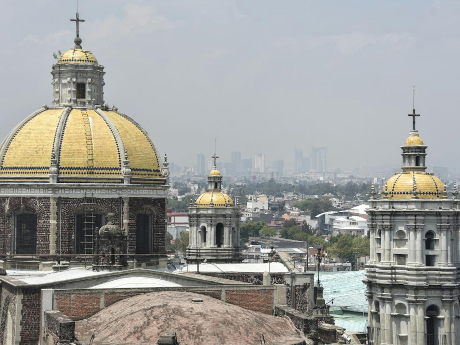 An&nbsp;overlook of Mexico City and churches on&nbsp;July 10, 2018.