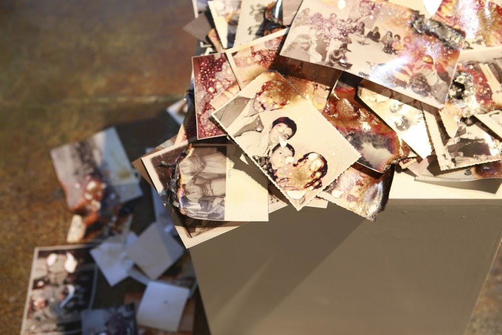 Photographs are set throughout Baigmoradi?s exhibition, ?Hard to Kill,? at the CFA studios in Downtown Albuquerque.