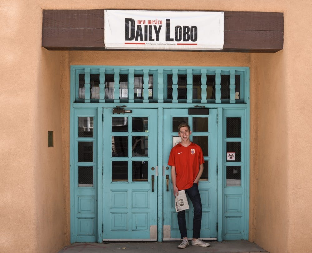 Future editor-in-chief Kyle Land stands outside of Marron Hall on April 15, 2018. He officially takes office April 30, 2018.