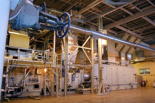 UNM's cogeneration unit is seen at the Ford Utilities Center. The unit received an award from the Environmental Protection Agency this year. 