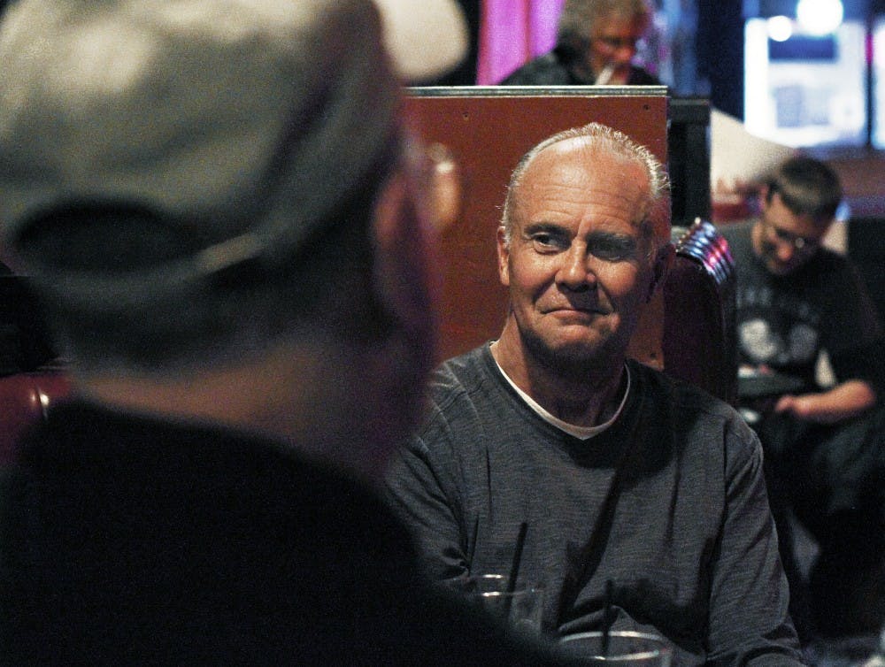 	Marc Smith, inventor of slam poetry, takes a moment before performing at the Atomic Cantina on Thursday. Check out the Multimedia section
of DailyLobo.com for the podcast.