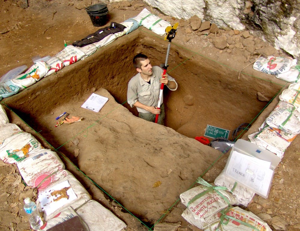 UNM graduate student Cyler Conrad works to explore the relationship between climate change and prehistoric subsistence in mainland SE Asia. Conrad is a National Geographic Young Explorer who will be one of the speakers at Saturdays Young Explorer Grant Workshop. 