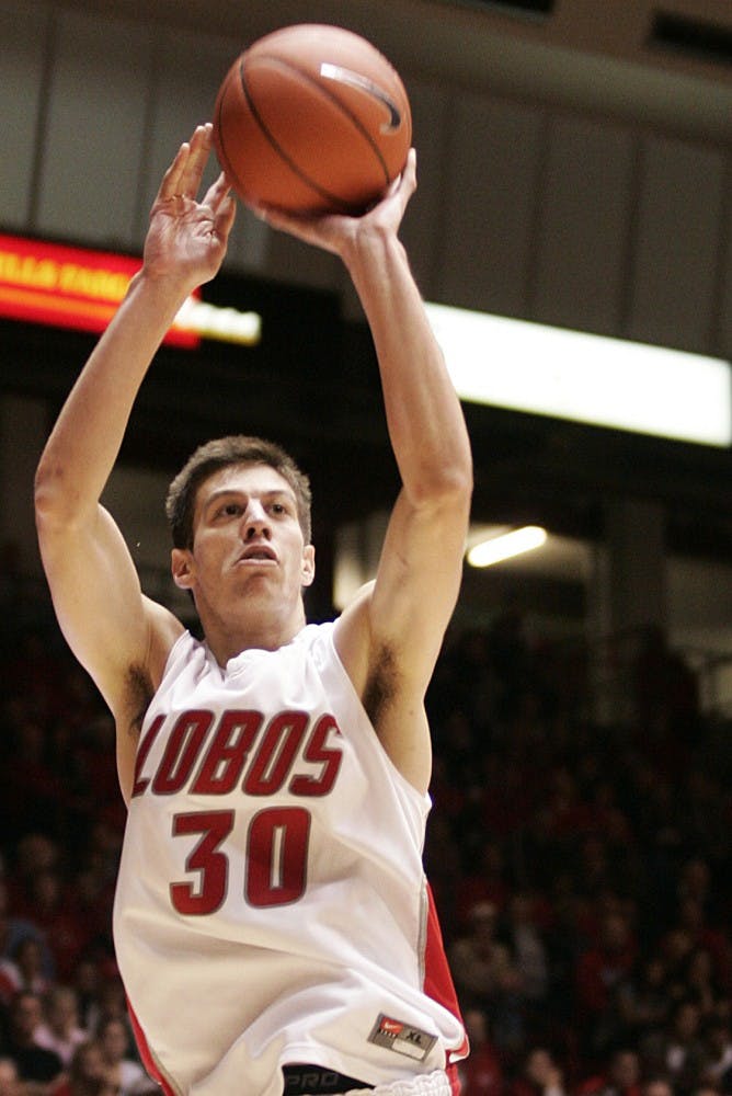 	Roman Martinez launches a 3-pointer in this file photo. Martinez and the Lobos will face No. 25 California today.