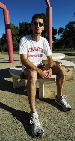 UNM cross country runner Dylan Rose-Coss at UNM's North Golf Course before training on Thursday.