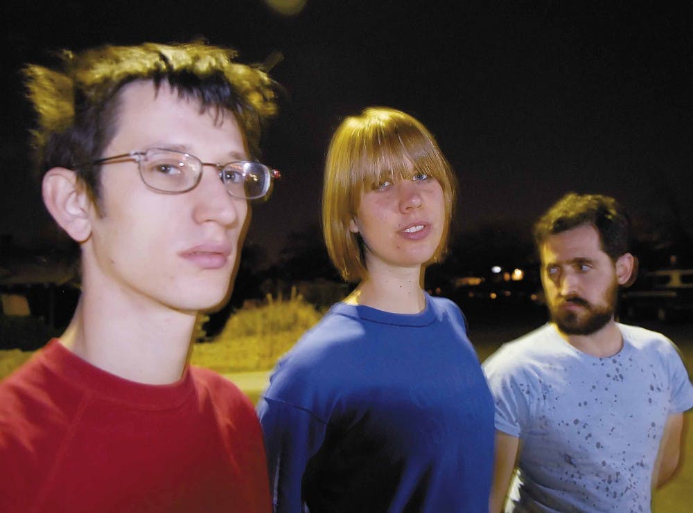 The Gowns are, from left, Ezra Buchla, Ericka Anderson and Corey Fogel. 