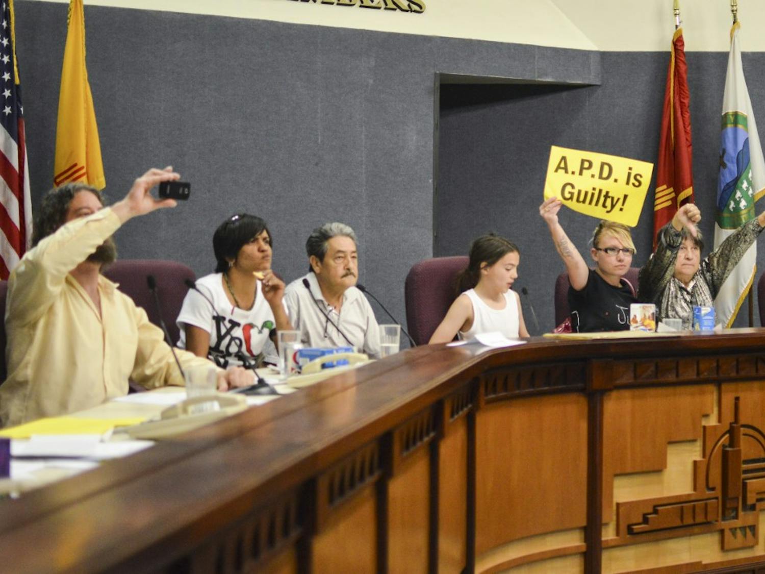 	Protesters occupy City Council seats after taking over the meeting on May 5, the first to be canceled as a result of protests. The bond not discussed at this meeting cost taxpayers about $170,000 in fees, according to City Council President Ken Sanchez. 