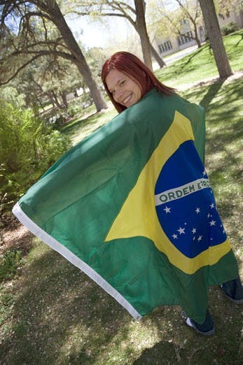 Mariana Salim of Brazil is a Fulbright teaching assistant. Salim is teaching Portuguese this semester.