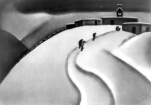 "Winter Mass" by Gene Gloss. The piece is featured in "Splash," a juried art exhibition at UNM Art Museum.