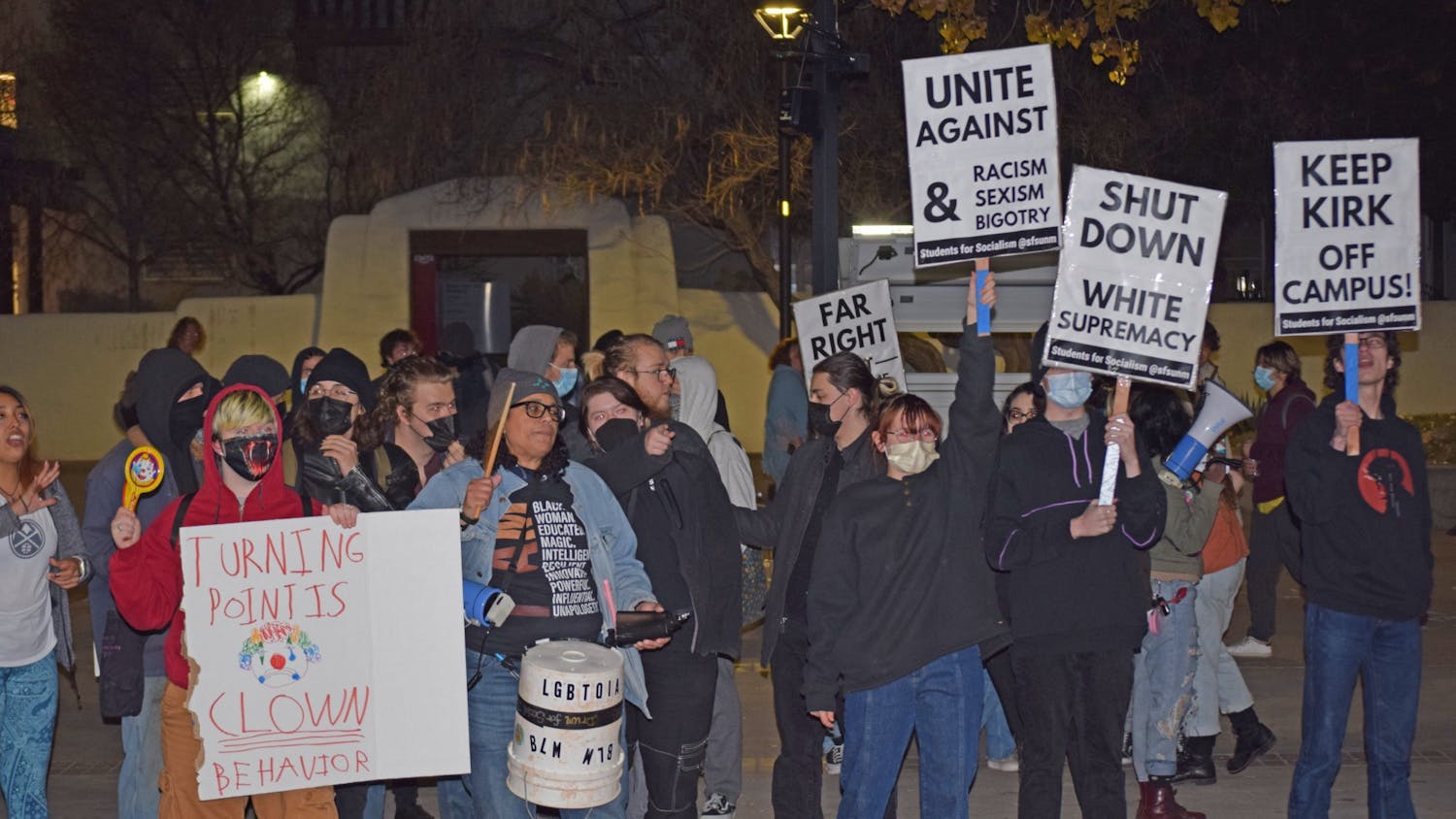 GALLERY: Protest against Turning Point Speaker, Charlie Kirk