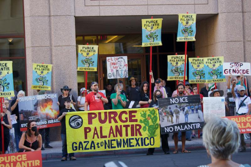 PHOTO STORY: 'Purge Palantir' rally calls on state leaders to refuse campaign contributions