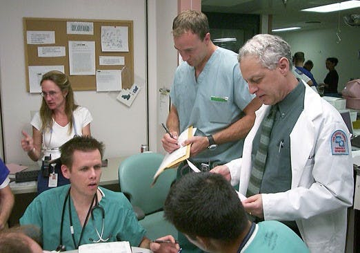 Dr. David Sklar, right, will speak at the National Hispanic Cultural Center this evening about his book, La Clinica : A Doctor's Journey Across Borders, as part of the "Voices of the Southwest" lecture series.