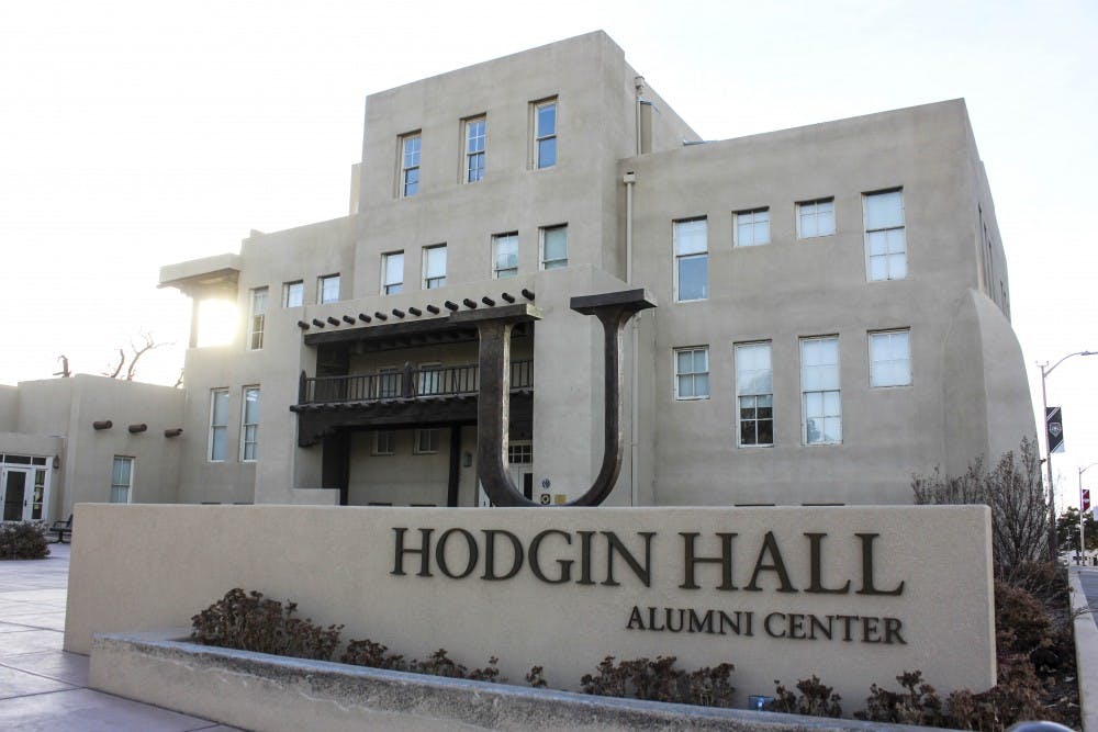 Hodgin Hall stands tall on the evening of Jan. 5, 2018.