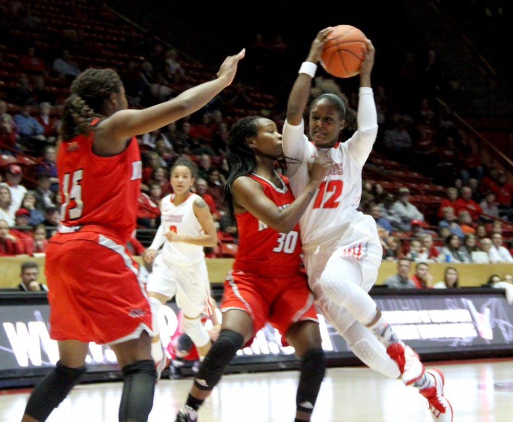 Guard Bryce Owens drives against Nicholls State at WisePies Arena Tuesday night.