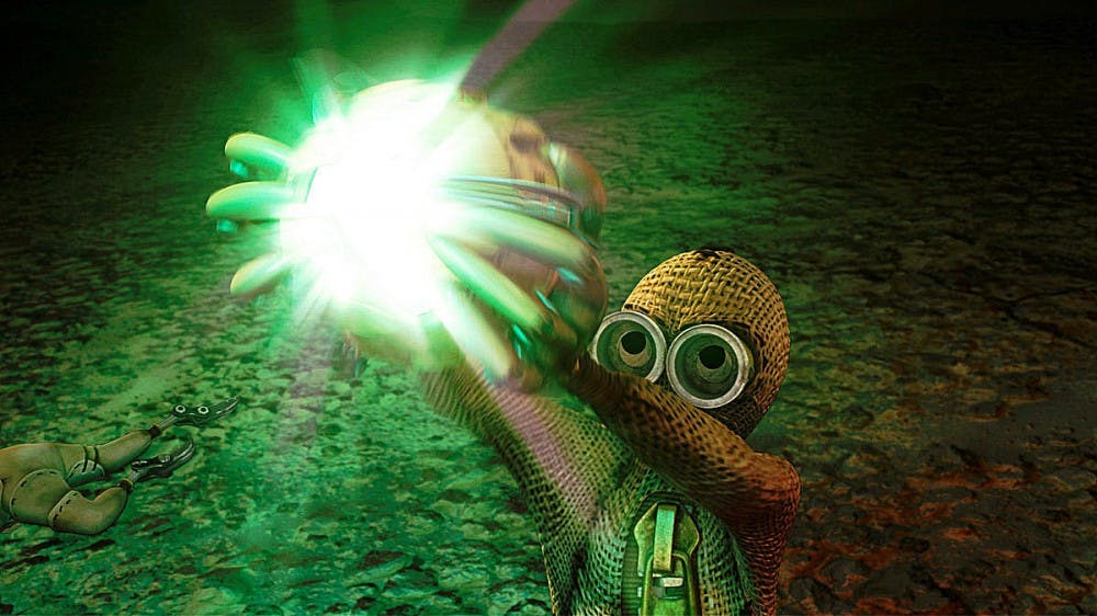 	Elijah Wood as #9 unleashes the talisman in ‘9’. The film came out yesterday. 