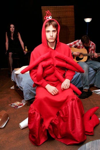 From left: Serouj Bingham as Slim, Ian Alden as the Lobster Man and Hannah Kauffmann as Cavala in "Cowboy Mouth" at the Box Performance Space on Tuesday. 