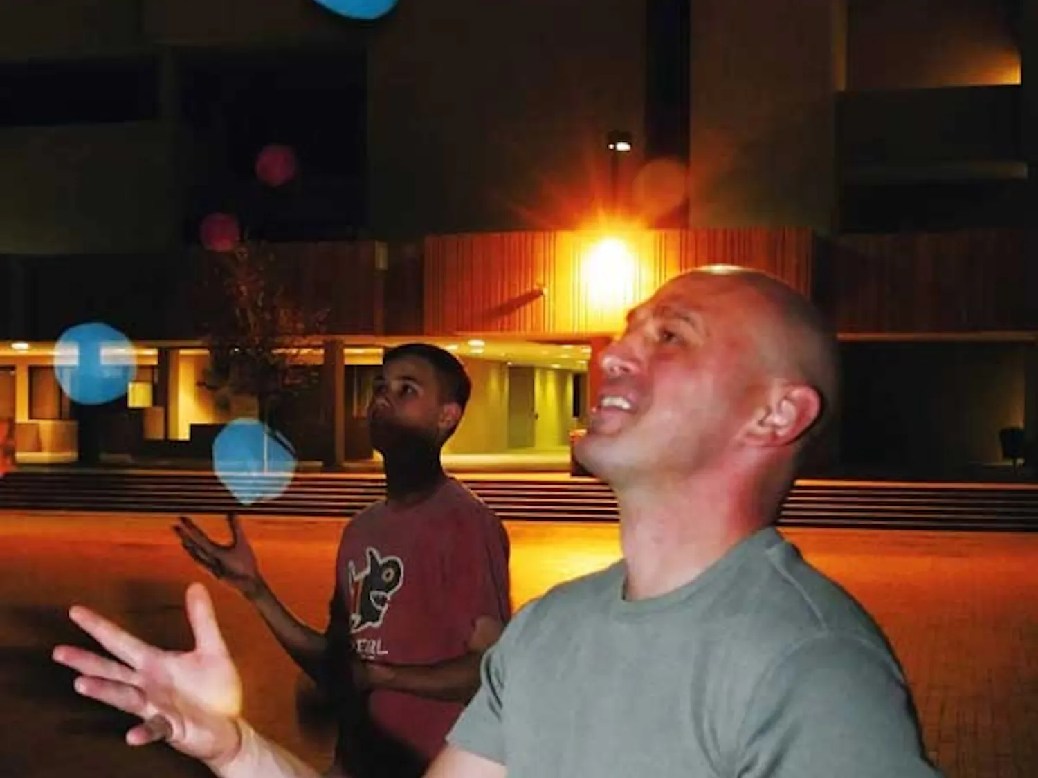 TJ Edwards juggles at Smith Plaza on Friday during a meeting for the UNM Juggling and Unicycling Club.