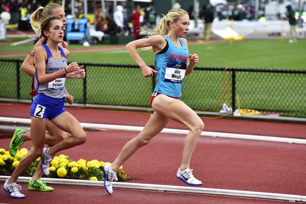 Redshirt junior Alice Wright competes at in the Outdoor Track and Field Championship in Eugene, Oregon.