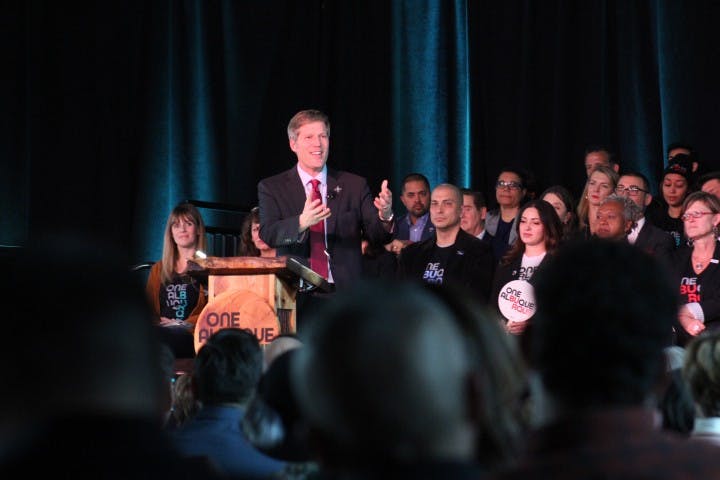 Tim Keller Speaking at his State of the City Address.