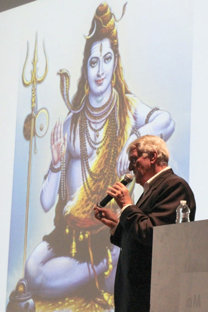 Ned O? Malia discusses India?s architecture and his travels at The Wonders of India: Art and Architecture event at the Albuquerque Museum of Art and History on Sunday. 