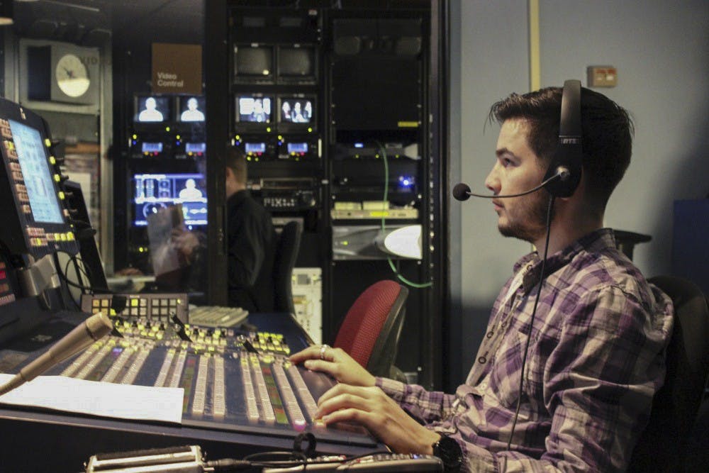 A Student Works at KNME. 