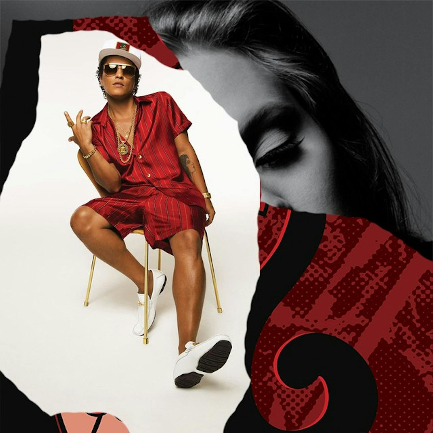 Collage includes album covers from Pop albums from Bruno Mars, Maroon 5 AND Adele.