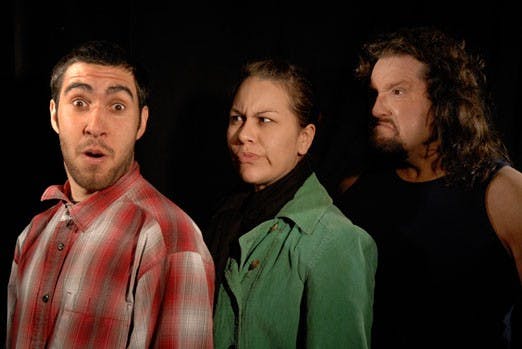 Barney Lopez, left, and Magdelene Gallegos star in "Panic," written by Don Garcia.